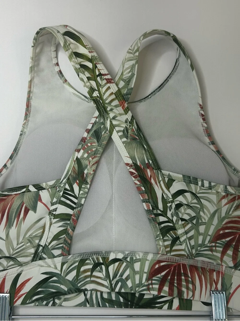 Mono B Tropical Palm Print Matching Yoga Set Sports Bra Leggings Medium M